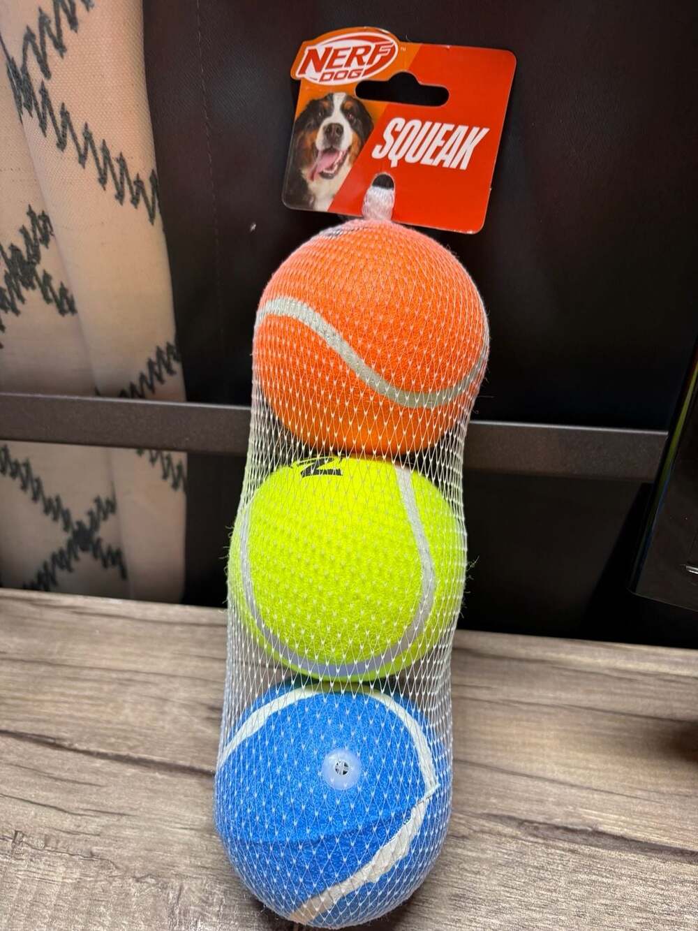 Nerf Dog Squeak Tennis Ball Dog Toy 3-Pack Mixed Colors